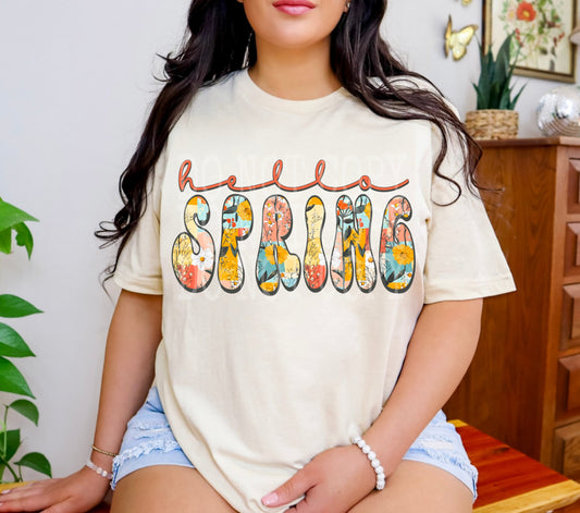 Hello spring DTF Transfer Film TE025