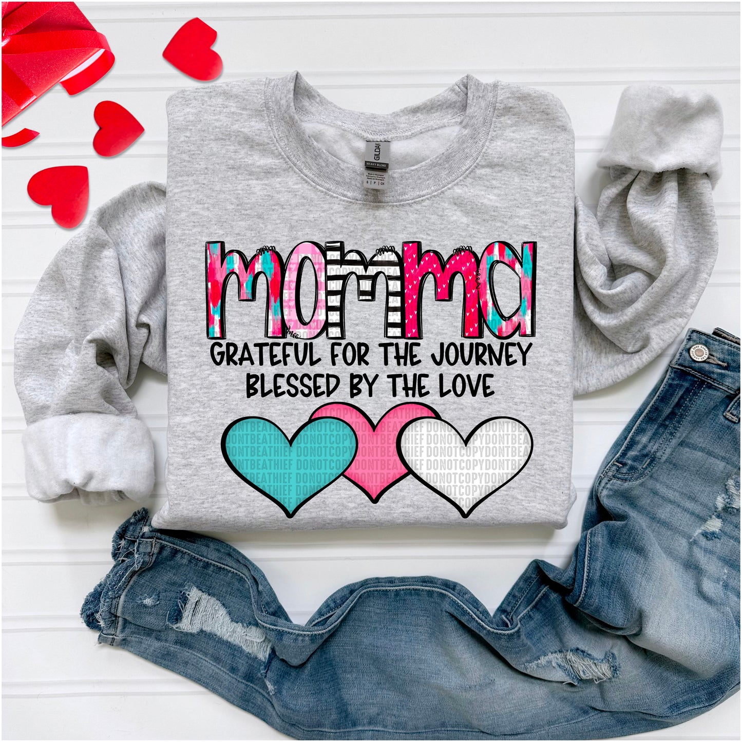Grateful for the journey, Blessed by the Love - Momma DTF Transfer Film SD124