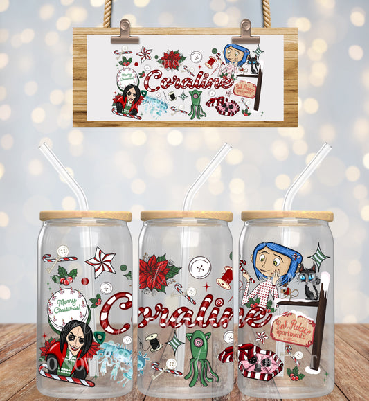 Christmas Pink Palace - 16oz UV DTF Transfer Film L094