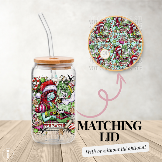 Tarot Card Xmas Exclusive: The Baker  - 16oz UV DTF Transfer Film Wrap and Matching Lid G104e