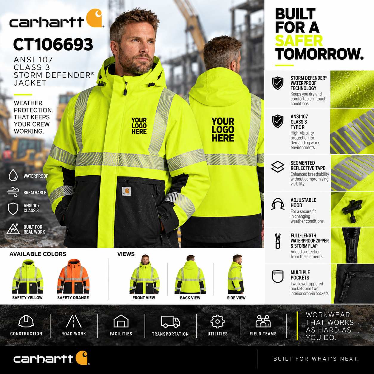 Custom Carhartt ANSI Class 3 Storm Defender® Jacket | CT106693