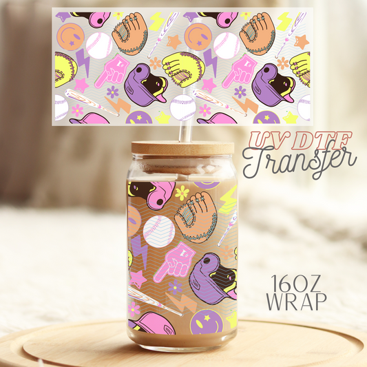 Retro Baseball - 16oz UV DTF Transfer Film