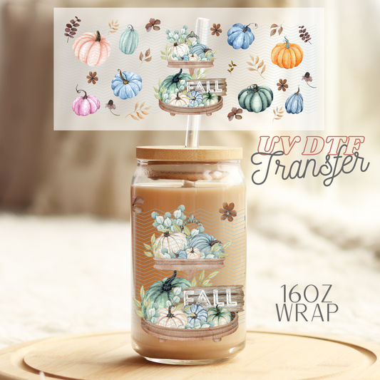 Fall Vibes Pumpkins - 16oz UV DTF Transfer Film