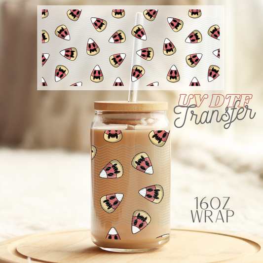 Spooky Candy corn - 16oz UV DTF Transfer Film