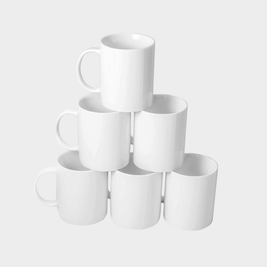 12oz White Plastic Mug - Perfect for Kids