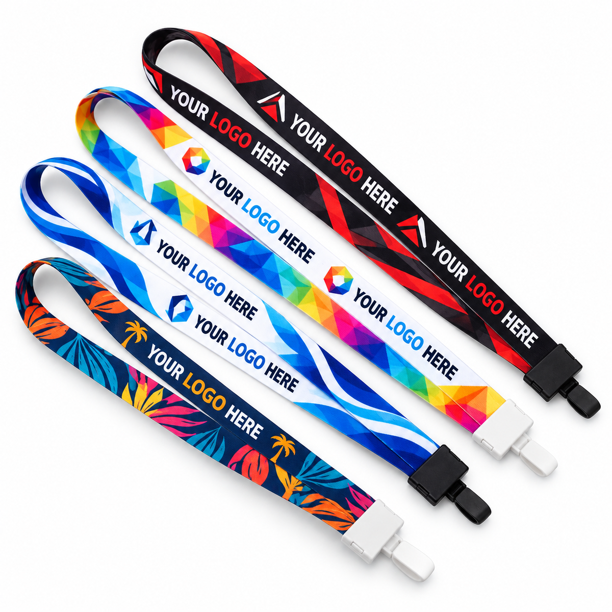 Custom Full-Color Lanyards w/Plastic Hook | Promotional