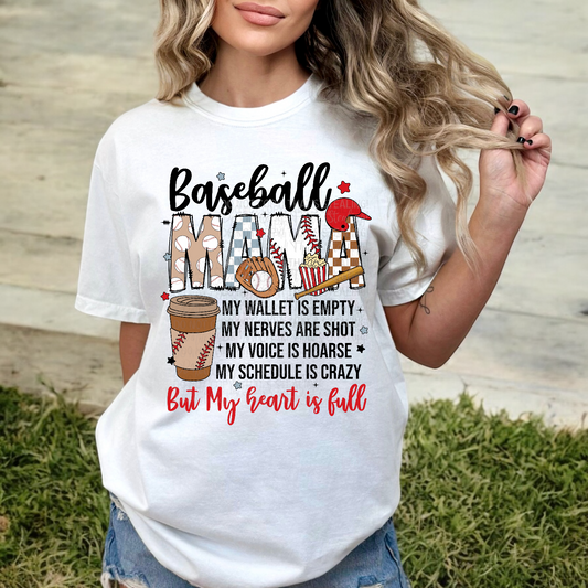 Baseball Mama Doodles DTF Transfer Film E035