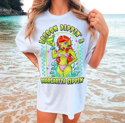 Lagoon Dippin’ & Margarita Sippin’ DTF Transfer Film G055
