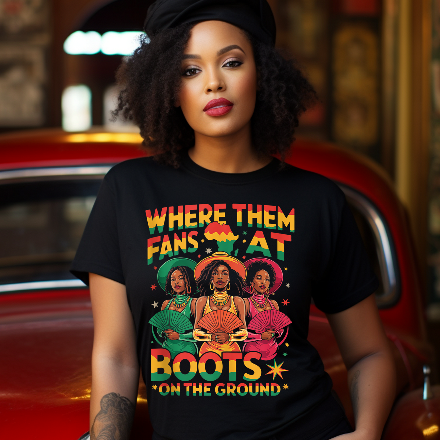 Where them fans at Boots on the ground V02 DTF Transfer Film E075