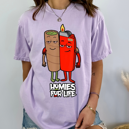 Homies for life weed and lighter DTF Transfer Film