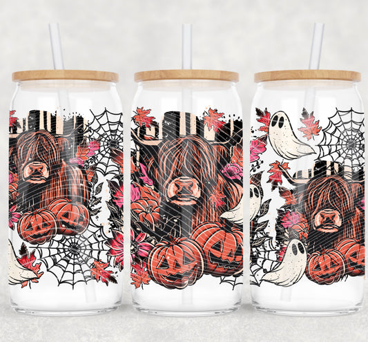 Halloween Cow 16oz UV DTF Transfer Film A085