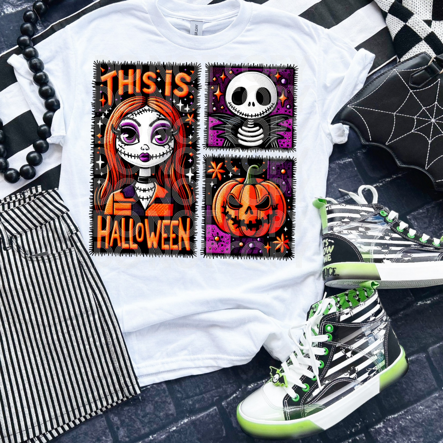 This is Halloween Faux Embroidery DTF Transfer Film TE084