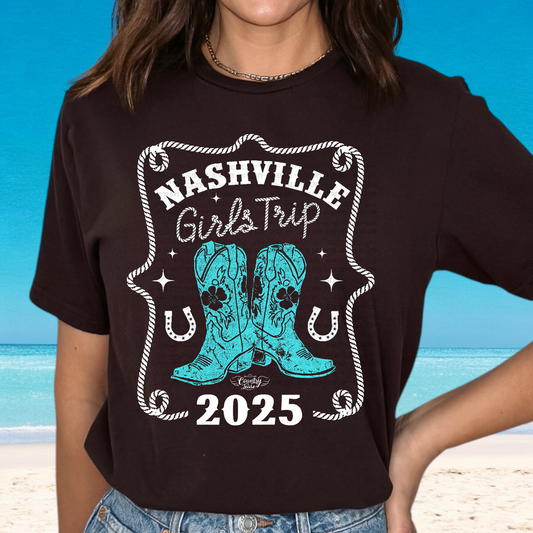 Nashville Girls Trip 2025 Cowgirl DTF Transfer Film E035