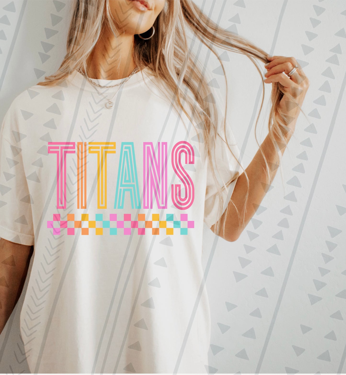 Colorful Sports Mascot Titans DTF Transfer Film
