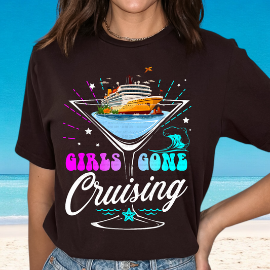 Girls Gone Cruising Martini DTF Transfer Film E035