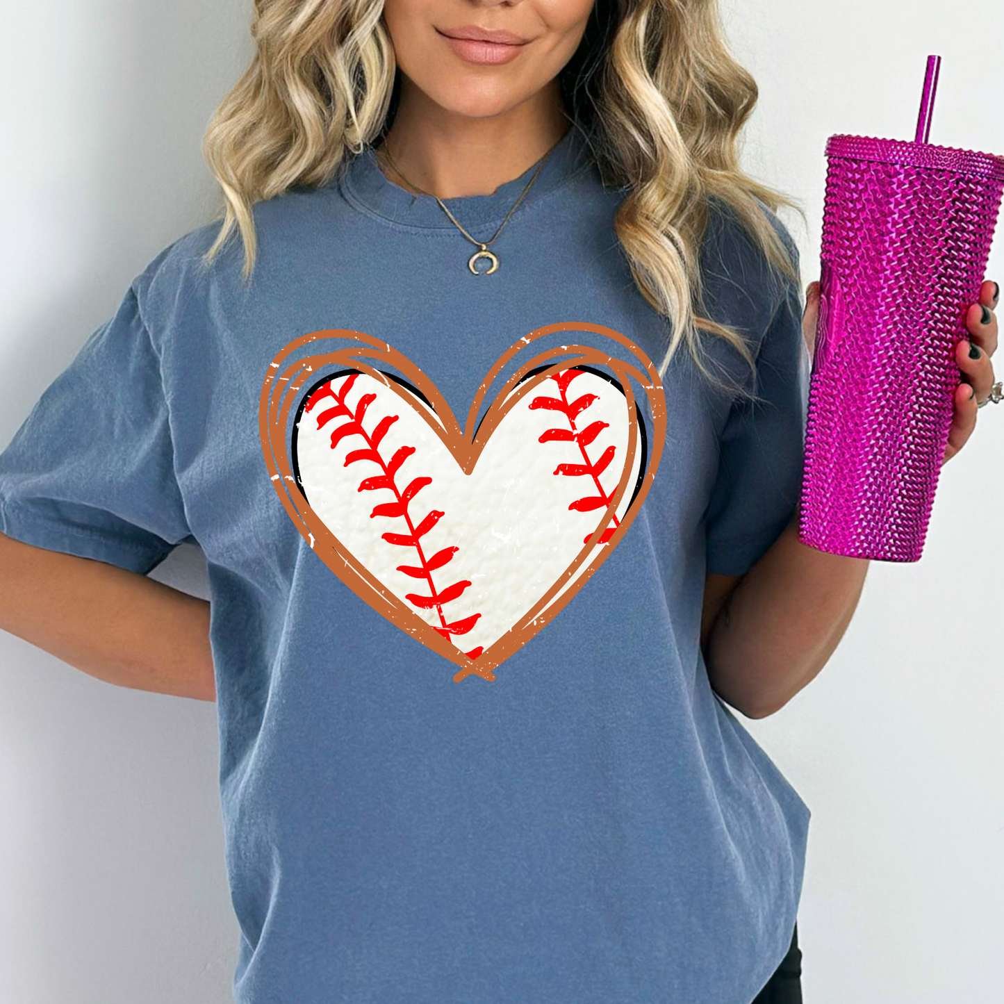 Baseball Heart DTF Transfer Film