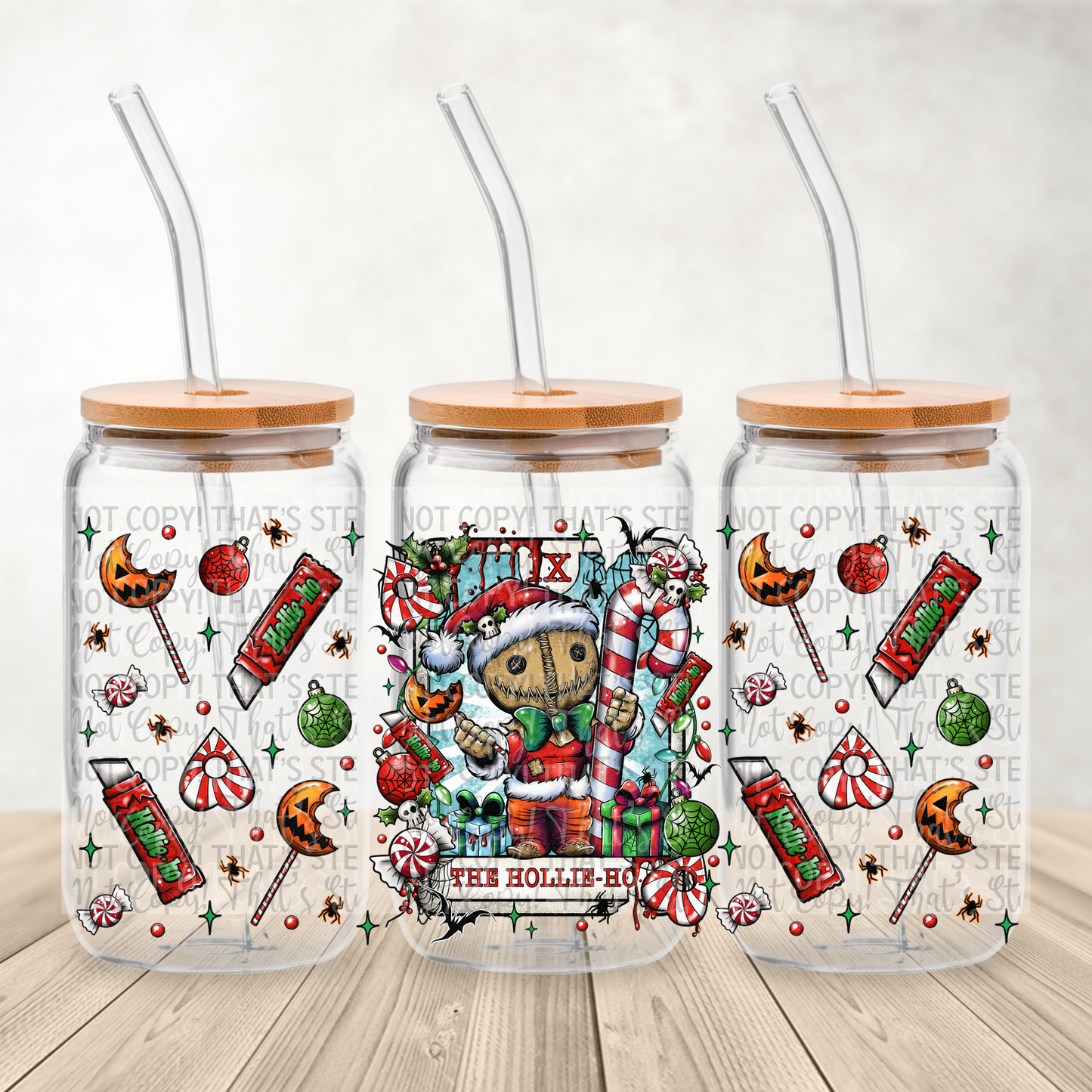 Tarot Card Xmas Exclusive: The Hollie Ho - 16oz UV DTF Transfer Film Wrap and Matching Lid G104e