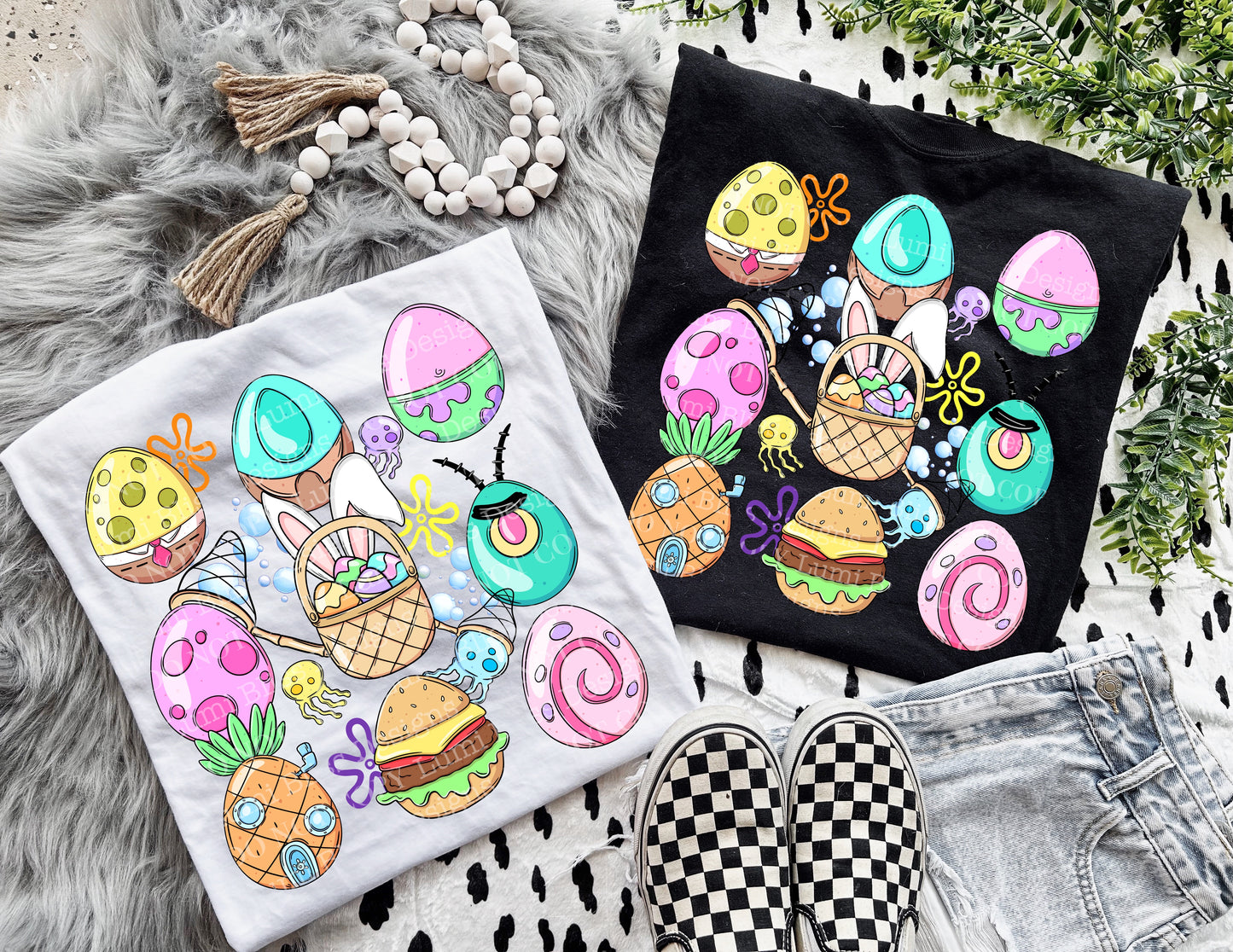 Matching DTF Series - Set Series - hamburger Patty Easter Eggs L025