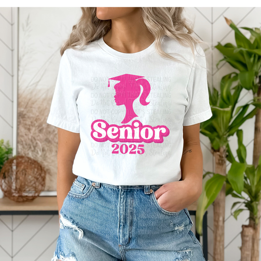 Pink Senior 2025 Graduation DTF Transfer Film CF025