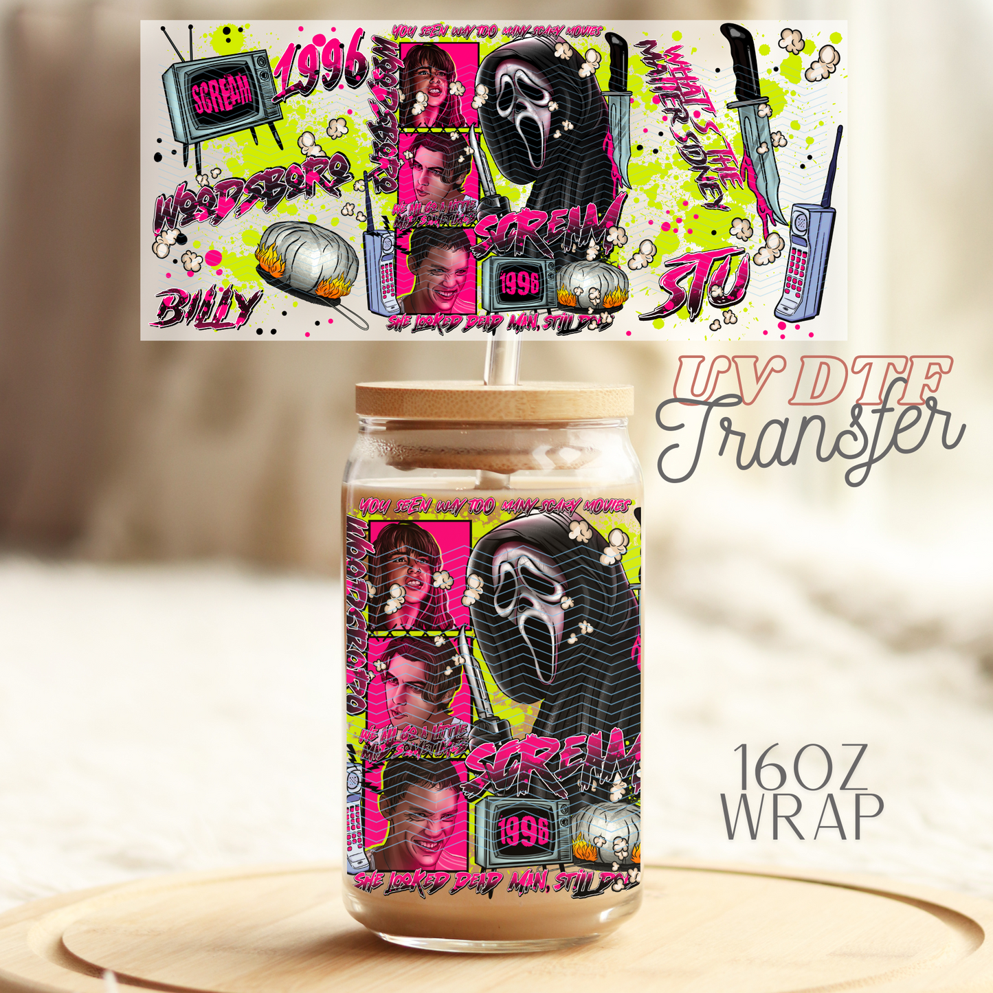 Spooky Horror - 16oz UV DTF Transfer Film