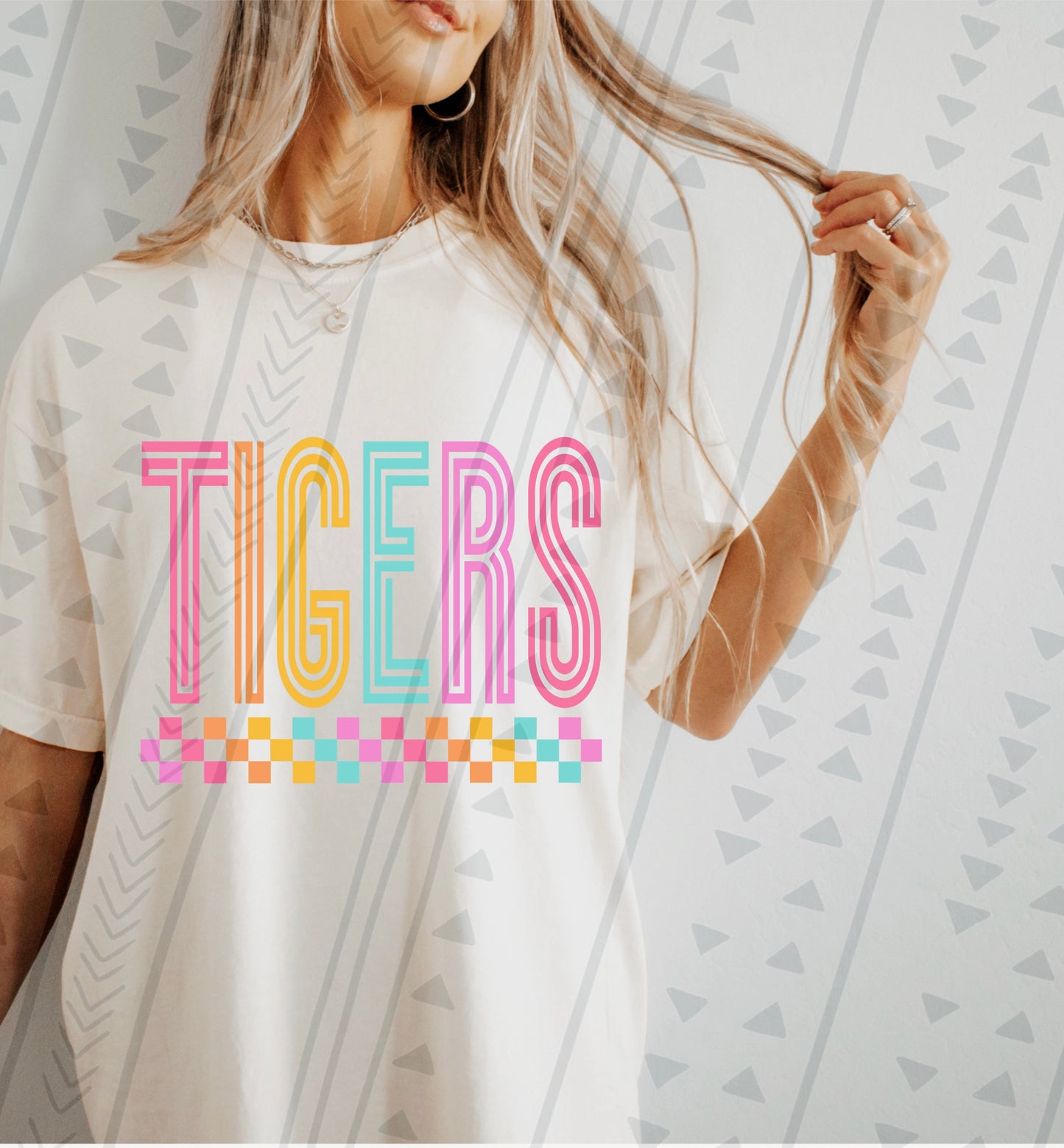 Colorful Sports Mascot Tigers DTF Transfer Film