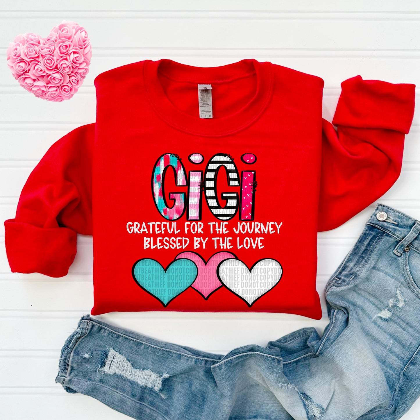 Grateful for the journey, Blessed by the Love - Gigi DTF Transfer Film SD124