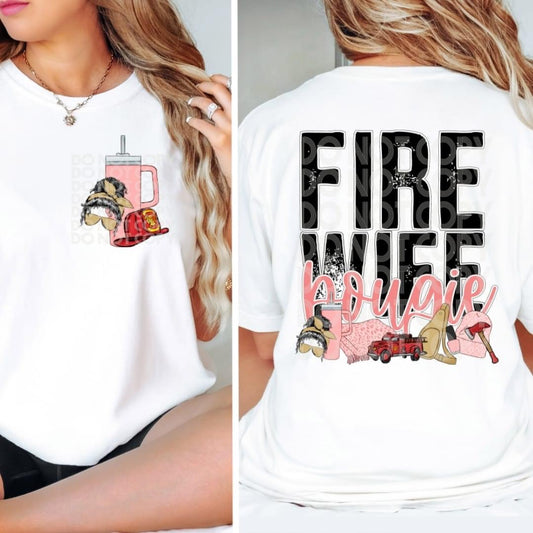 Matching DTF Series - Pocket & Back - Fire Wife Bougie
