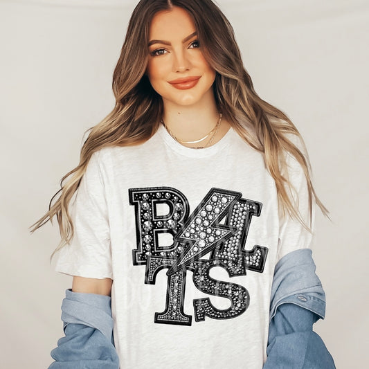 Bolts - Faux Rhinestone Faux Embroidered DTF Transfer Film