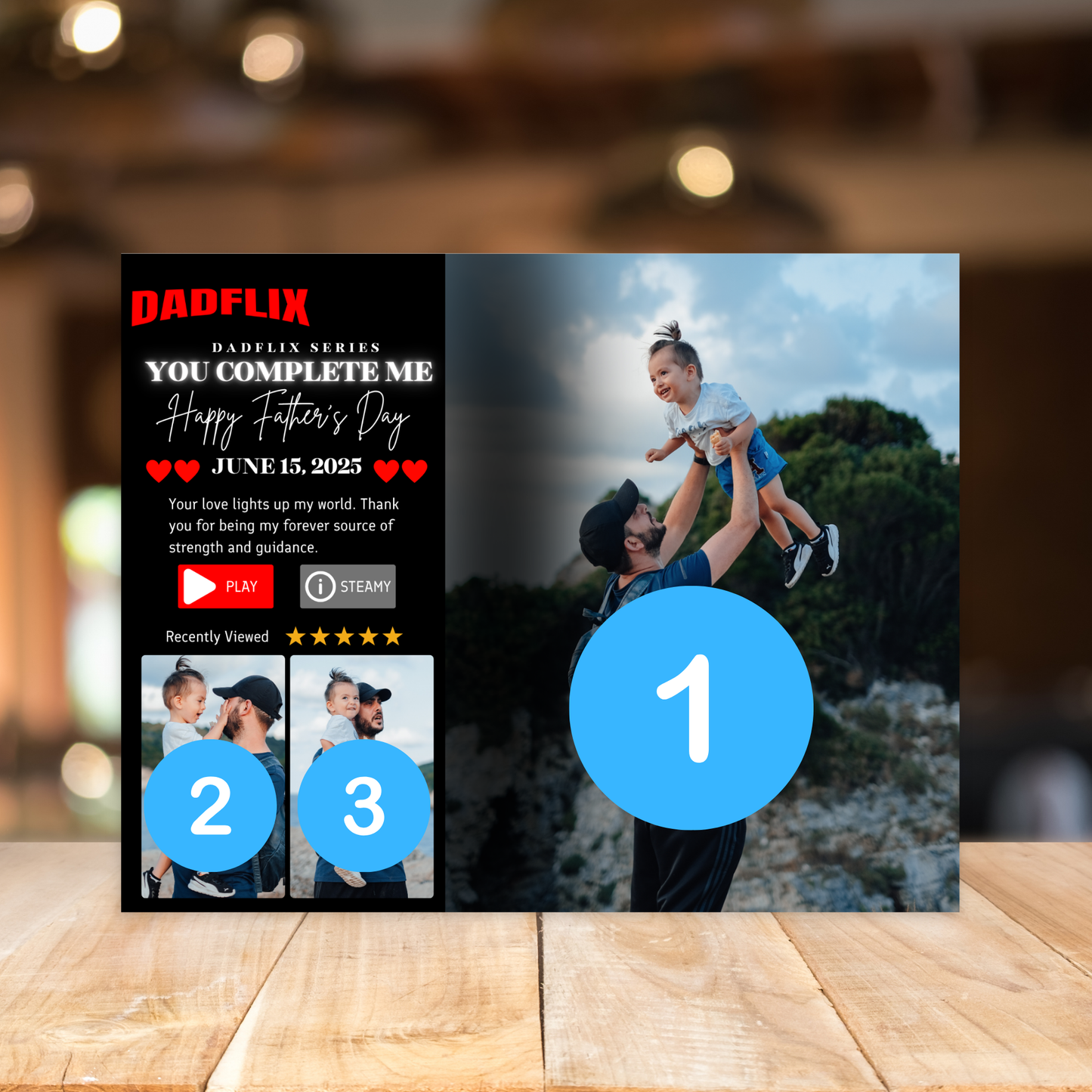 Custom Yard Signs - Father’s Day - Dadflix - Style 2 - 3 images
