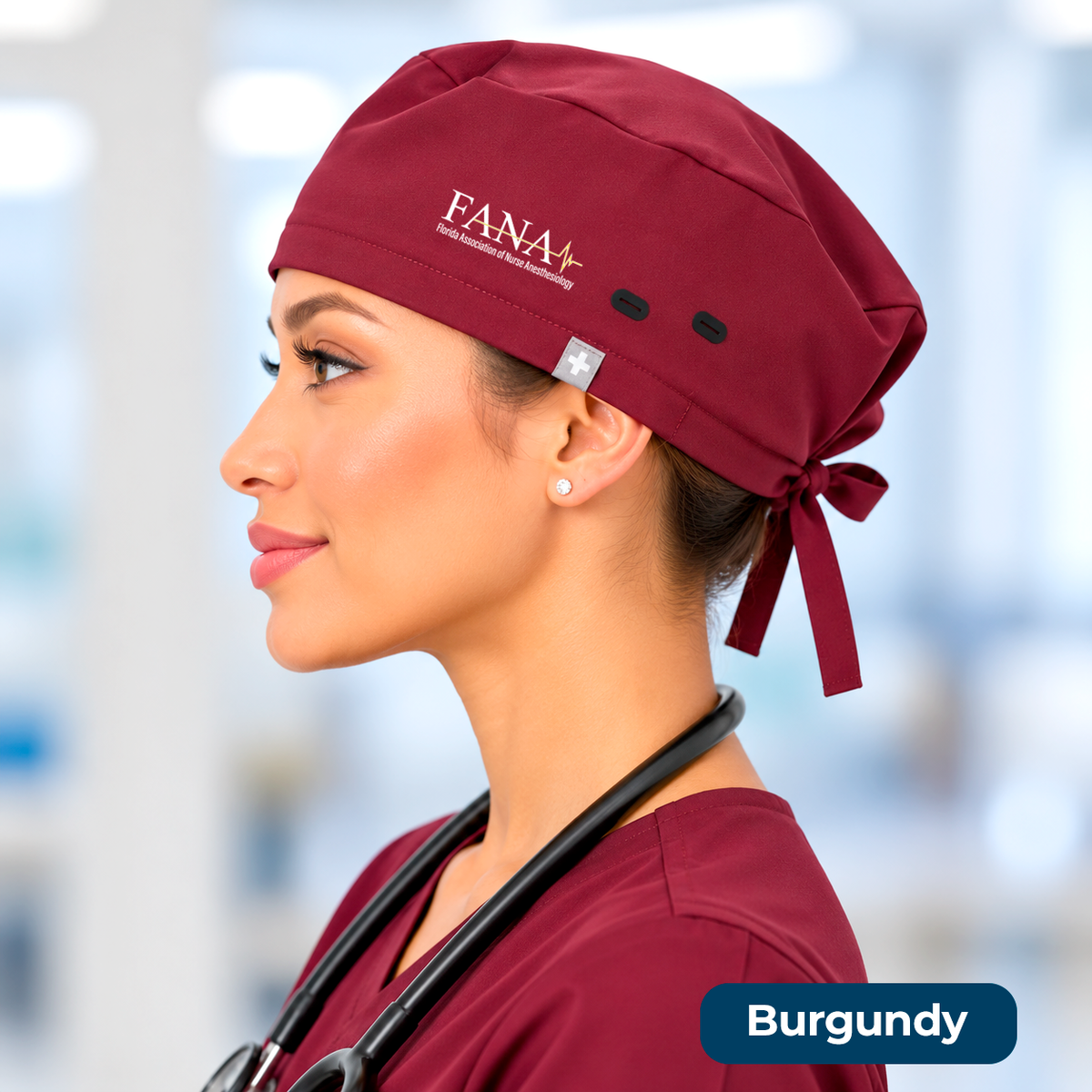 FANA Exclusive FIGS Scrub Cap with Buttonholes