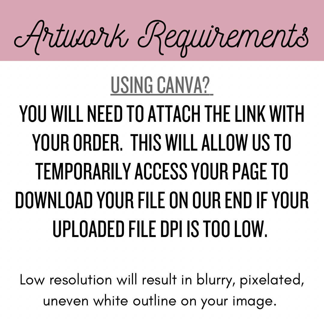 Custom UV DTF Transfer - Upload READY TO PRINT File
