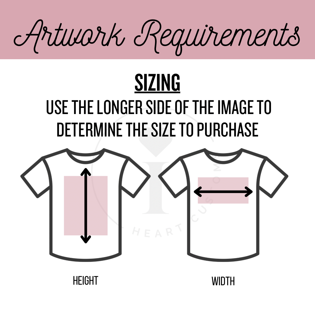 CUSTOM DTF TRANSFER SHEET (UPLOAD YOUR INDIVIDUAL DESIGNS)