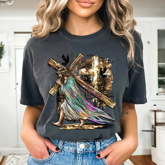 Jesus Cross V2 DTF Transfer Film A025