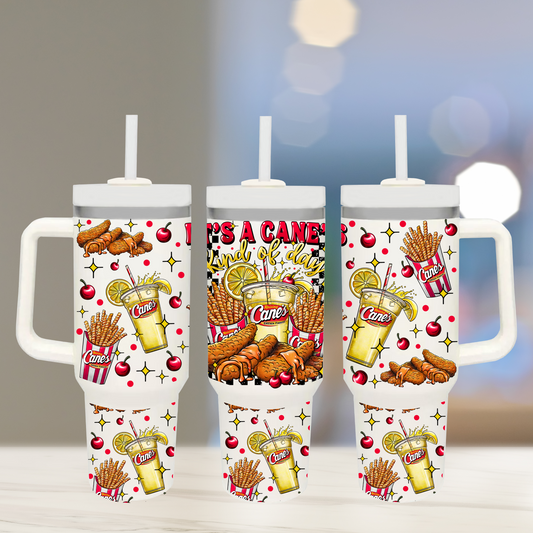 Lemonade kind of day - TOP & BOTTOM SET - 40 oz Tumbler UV DTF Transfer Film