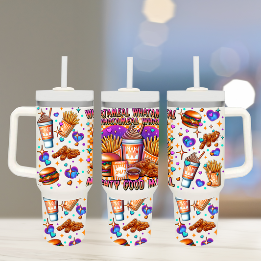 Hungry 24/7 - TOP & BOTTOM SET - 40 oz Tumbler UV DTF Transfer Film