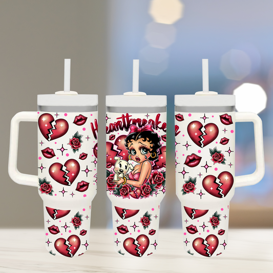 Heartbreaker - TOP & BOTTOM SET - 40 oz Tumbler UV DTF Transfer Film