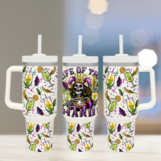 Life of Mardi - TOP & BOTTOM SET - 40 oz Tumbler UV DTF Transfer Film
