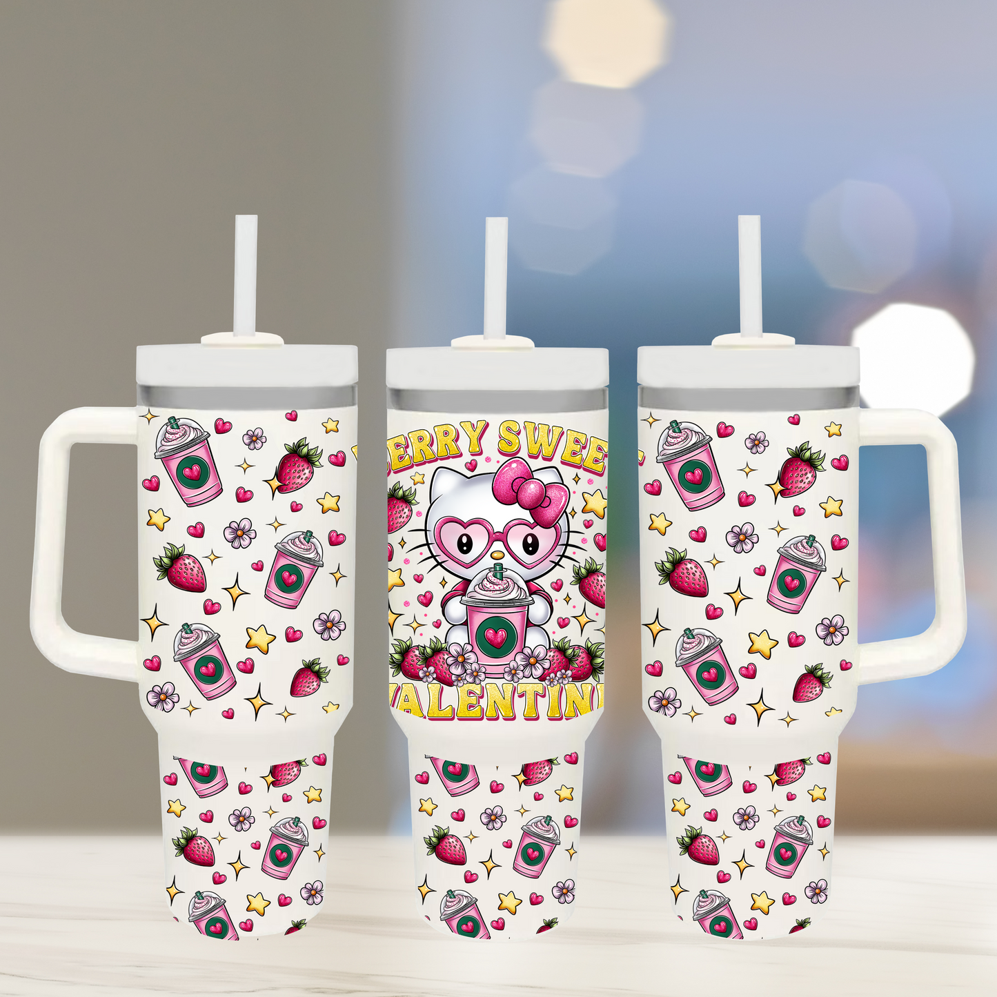 Sweet Valentine - TOP & BOTTOM SET - 40 oz Tumbler UV DTF Transfer Film