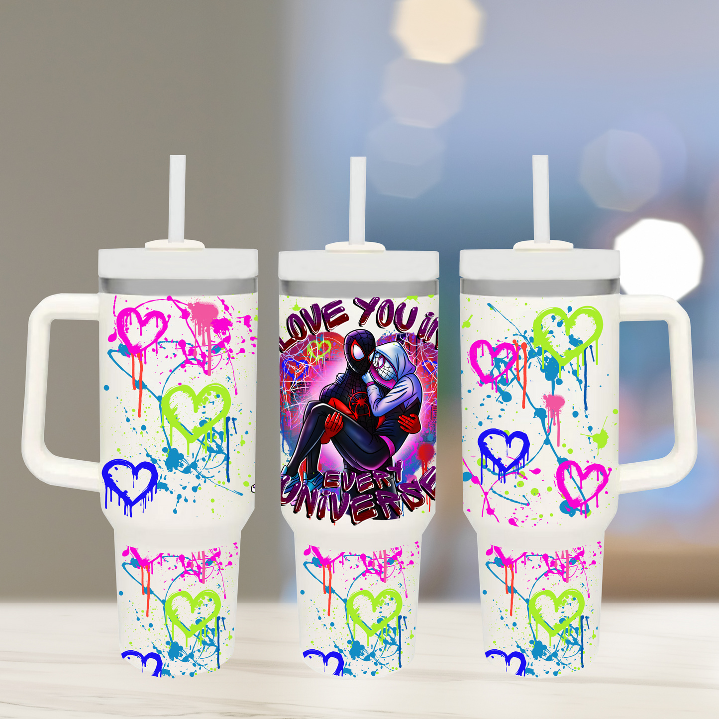 Love you in every universe - TOP & BOTTOM SET - 40 oz Tumbler UV DTF Transfer Film