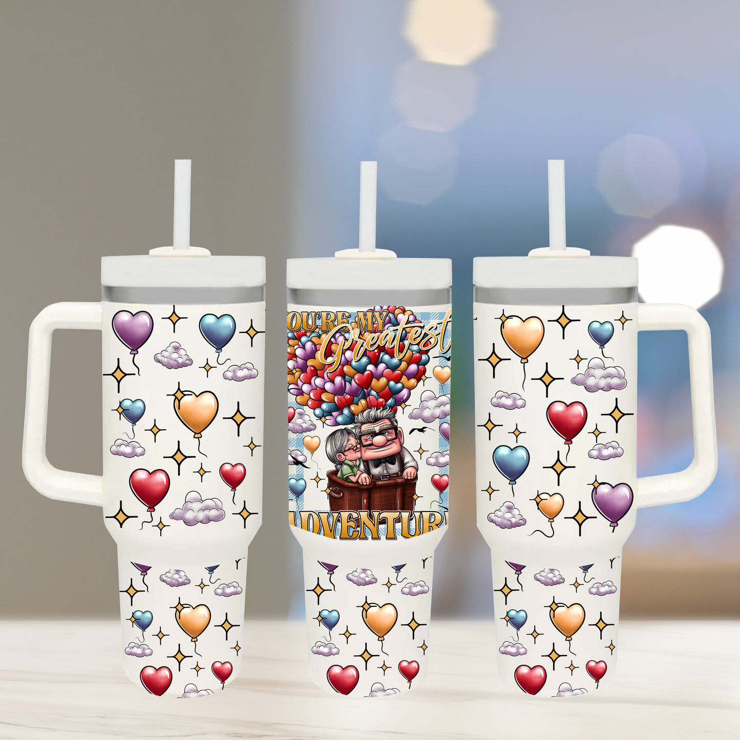 Adventure - TOP & BOTTOM SET - 40 oz Tumbler UV DTF Transfer Film