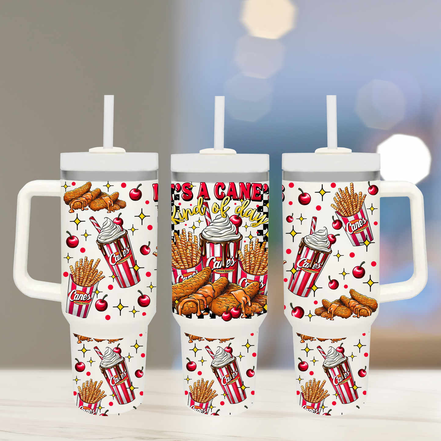 Smoothie kind of day- TOP & BOTTOM SET - 40 oz Tumbler UV DTF Transfer Film