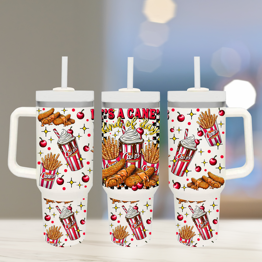 Smoothie kind of day- TOP & BOTTOM SET - 40 oz Tumbler UV DTF Transfer Film