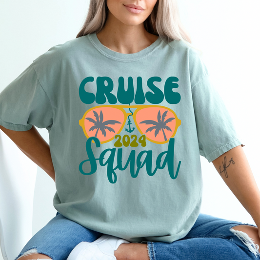 Cruise Squad 2024 - Teal - DTF Transfer Film