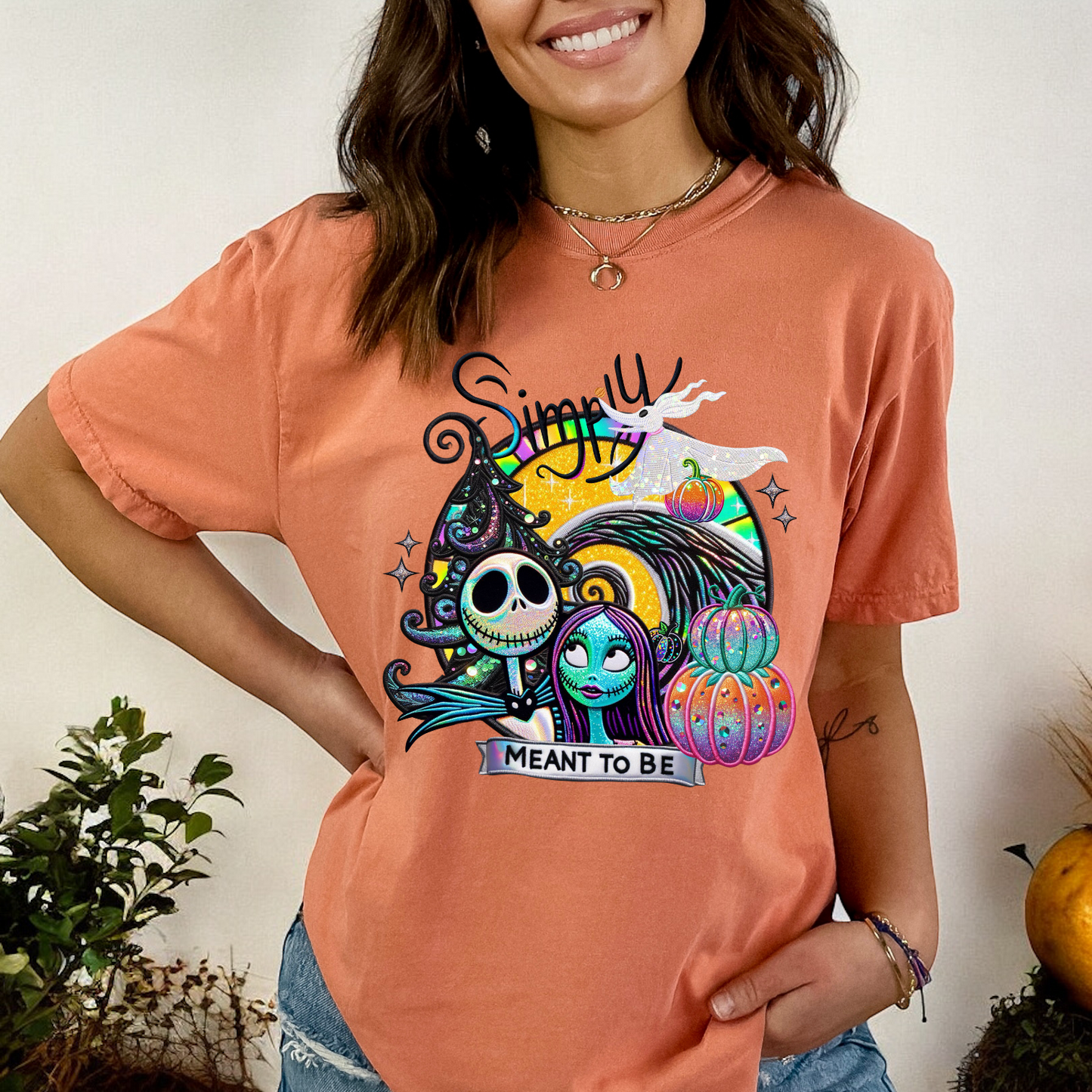 Simply Meant to be Faux Rhinestone Faux Embroidery DTF Transfer Film