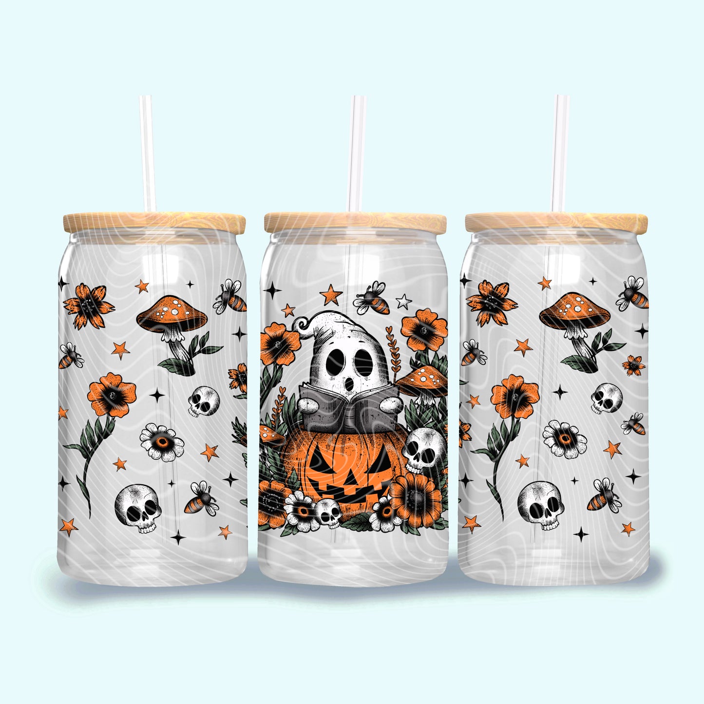 Spooky reader - 16oz UV DTF Transfer Film G084