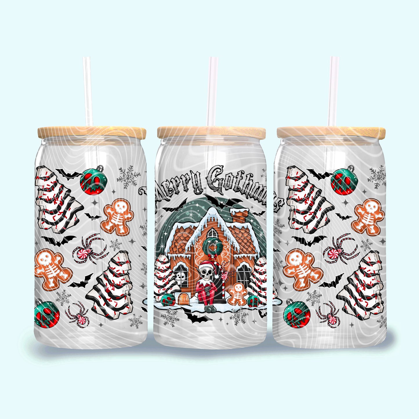 Merry Gothmas 16oz UV DTF Transfer Film G114