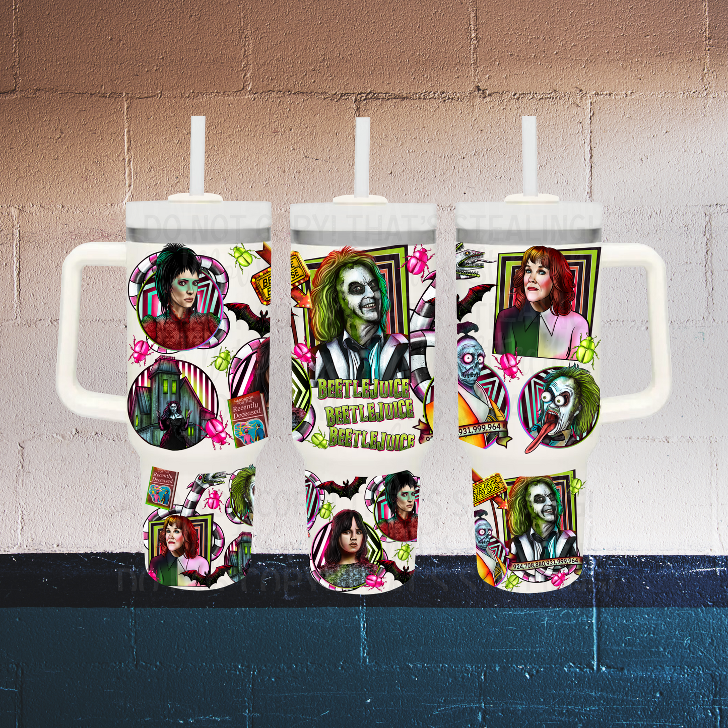 BJ Bug - TOP & BOTTOM SET - 40 oz Tumbler UV DTF Transfer Film A084