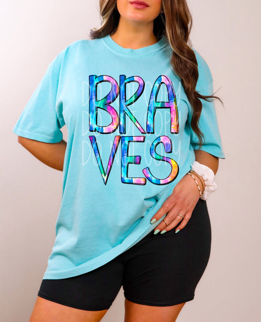 Watercolor Sports Mascot Braves DTF Transfer Film