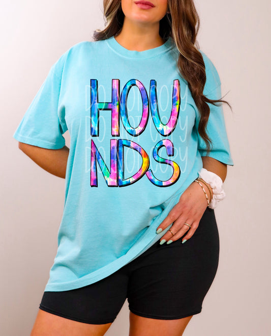 Watercolor Sports Mascot Hounds DTF Transfer Film