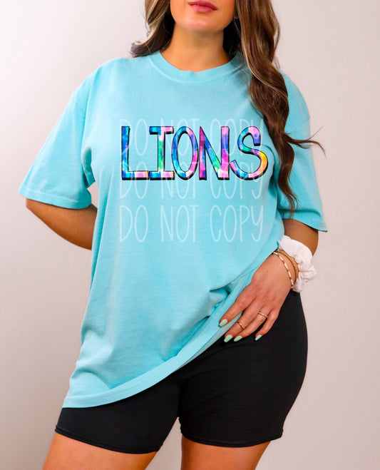 Watercolor Sports Mascot Lions DTF Transfer Film